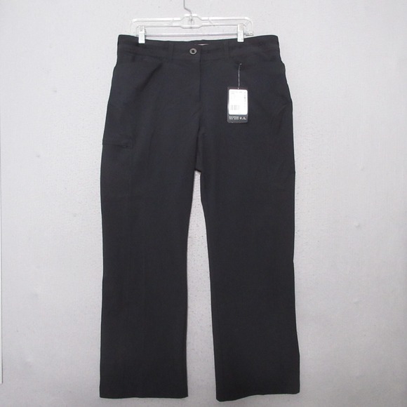 ExOfficio Pants Women Plus 16 Petite Black‎ Kukura Outdoor Hike Camp Nylon NWT - Picture 1 of 16
